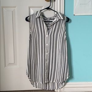 H&M Striped Button Down Blouse